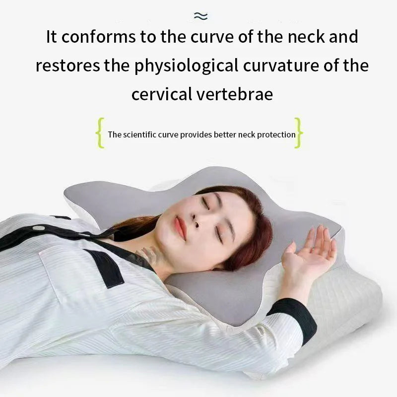Sunmmer Cold Sleeping Memory Pillow Slow Rebound Memory Cotton Pillow Neck Pillow Butterfly Pillow Cervical Pillow